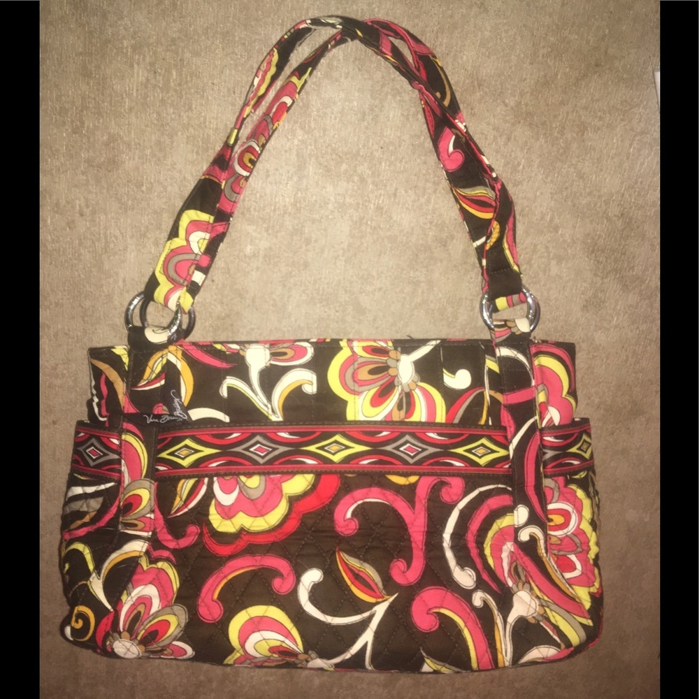 Vera Bradley Shoulder Purse Retired Puccini Pattern EUC 12 1/2” W 9” H  6” D